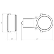 Kaiser - Leuchteneinbaugehäuse Einbaugehäuse HaloX 180 1282-72 mit Tunnel 190 − 1 Stück