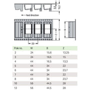 WAGO - Leiterplattensteckverbinder 1-Leiter-THR-Federleiste 20912372200000997404 abgewinkelt, lichtgr − 200 Stück