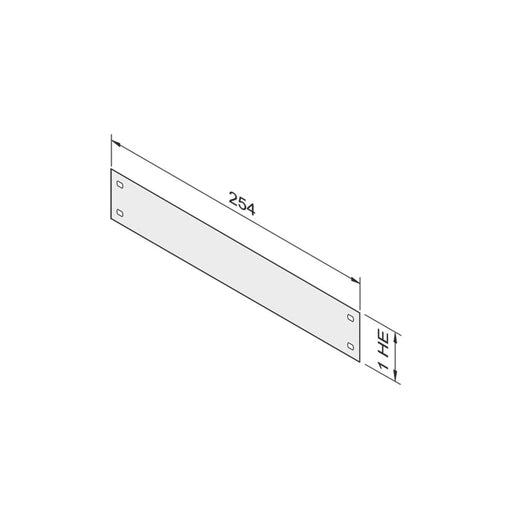 Schroff - Frontplatte (Schaltschrank) Blindplatte 20118717 1HE 10"
