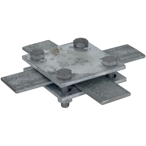 DEHN - Verbinder für Blitzschutz Kreuzstück St/tZn KS FL40 STTZN f.Fl 30-40/30-40mm