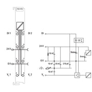 WAGO - Feldbus, Dez. Peripherie - Digitales Ein-/Ausgangs-Modul 2-Kanal-Digitaleingang 753-418 DC24V 3ms