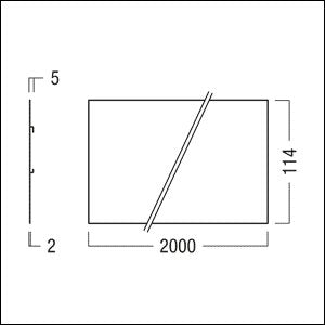 Zumtobel Group - Mechanisches Zubehör/Ersatzteile für Leuchten H - Kaschierungsprofil SUI 3PH/L3 #60211016 45Grad