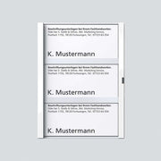 Siedle&Söhne - Zubehör/Ersatzteile für Türkommunikation Namensschild ws-hgl 200029956-00 f. TM612-3/BTM650-03