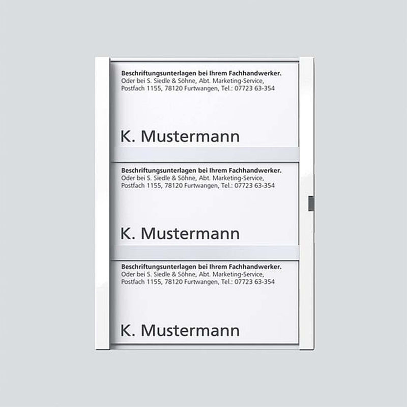 Siedle&Söhne - Zubehör/Ersatzteile für Türkommunikation Namensschild ws-hgl 200029956-00 f. TM612-3/BTM650-03