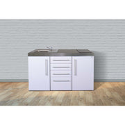Stengel - Mini-Küche Miniküche Premiumline MPS4ES150GKFreBli Edelstahl