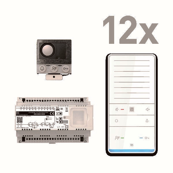 TCS Tür Control - Türsprech-Set EB für 12 WE audio Pack PAIF120/006 ASI12000 ISW6031