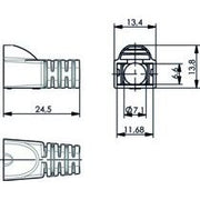Telegärtner - Knickschutz Knickschutztülle 100001151 RAL 6018, d 6,3 mm − 100 Stück