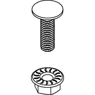 Niedax - Maschinenschraube/Bolzen Flachrundkopfschraube FLM 6X20 G L=20mm M6 − 1 Stück