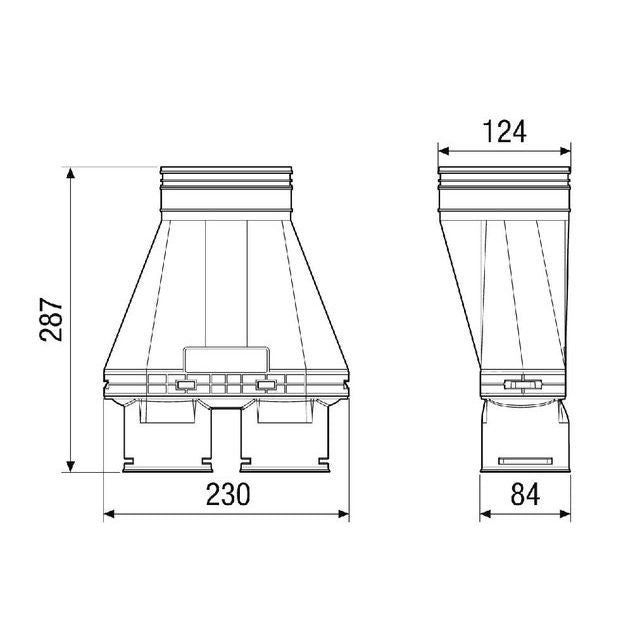 Maico - Zubehör/Ersatzteile für Ventilatoren Adapter MA-AD2-75 Nennweite 75