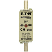 Eaton - Messersicherung Sicherungseinsatz Nieders. NH FUSE 25#25NHG000B 25A AC 500V 120kA − 3 Stück