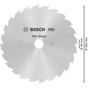 Bosch - Kreissägeblatt PRO Wood cordless 2608837727 Kreissägeblatt 250 x