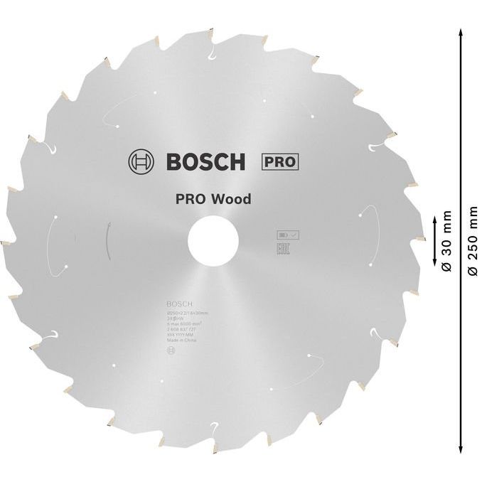 Bosch - Kreissägeblatt PRO Wood cordless 2608837727 Kreissägeblatt 250 x