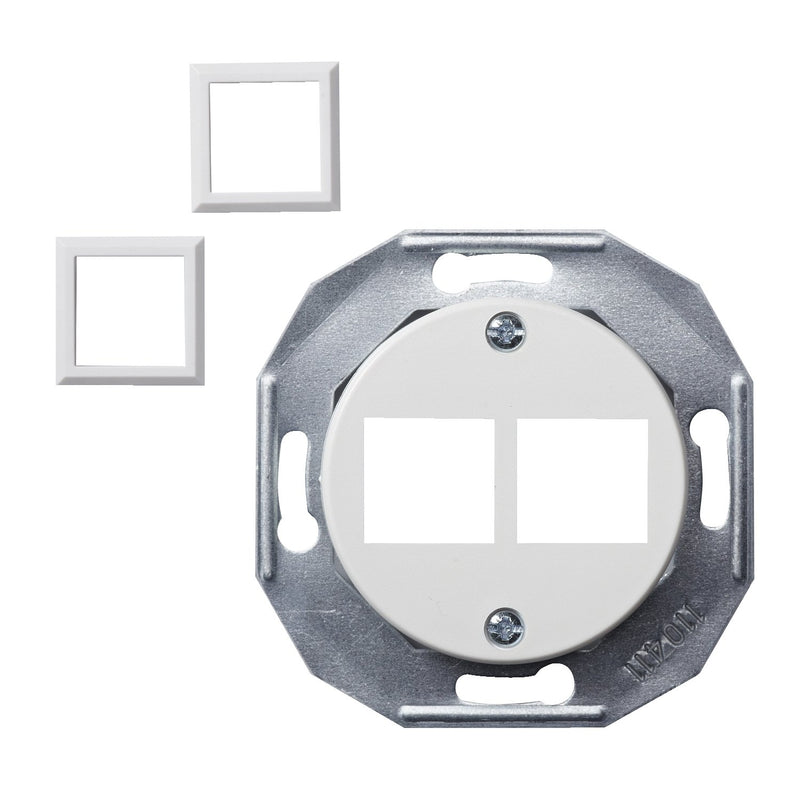 Elso - Einsatz/Abdeckung für Kommunikationstechnik IAE/UAE-Einsatz WDE011701 weiß,RJ45 8(8)/(8)