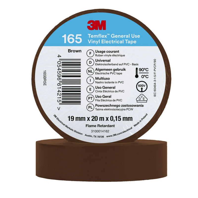 3M - Klebeband PVC Elektro-Isolierband Temflex165 br19X20 165BR5E