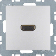 Berker - Einsatz/Abdeckung für Kommunikationstechnik Steckdose High Definition 3315431404 90Grad alu matt