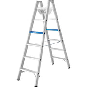 Geis&Knoblauch - Stufenleiter Stufenstehleiter 7105-7E 2x5 Stufen eloxiert