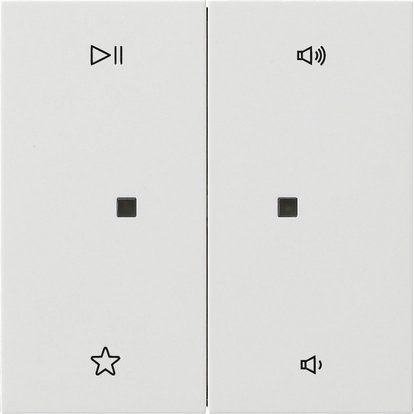 Gira - Bedienelement intelligent Wippe 2f Audiostrg 5384112 Reinweiß