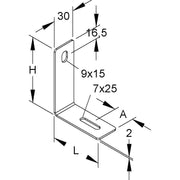 Niedax - Montageplatte für Kabeltragsystem Haltewinkel GRHW 30/60 − 20 Stück