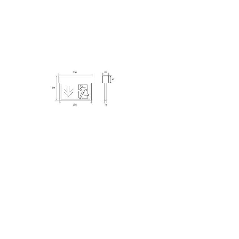 RP-Technik - Hinweisleuchte Sicherheitsleuchte KSU418WL EB 8h, Wireless