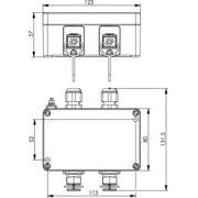 Telegärtner - Aufputzgehäuse für Unterputzgerät STX V4 Doppelanschlussdose 100022781 AP, IP67  − 1 Stück