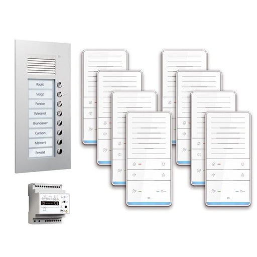 TCS Tür Control - Türsprech-Set audio:pack Unterputz f.8WE PAUF081/001 m. Außenstation PUK