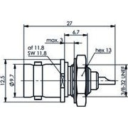 Telegärtner - Koax-Steckverbinder BNC Einbaubuchse 100023404 UG-625 B/U 50 Ohm