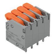 WAGO - Leiterplattenklemme Hebel 2604-1104 4mm²,grau − 100 Stück