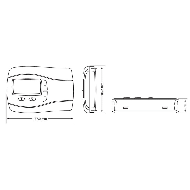 Eberle Controls - Raumthermostat/Uhrenthermostat Uhrenthermostat Funksender INSTAT + 868 mit Uhr