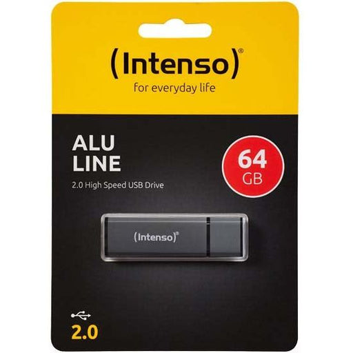 Intenso - Speichermedium digital USB 2.0 Stick 64GB Alu 3521491 ant (R)23MB/s,(W)6.5MB/s
