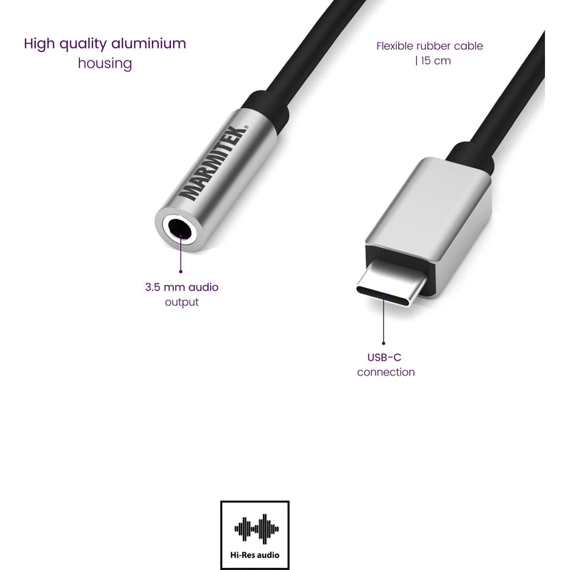 MARMITEK - Zubehör/Ersatzteile für Unterhaltungselektronik Adapter USB Typ C MARMITEK ConUSB-C/Au zu Audio 3,5 mm jack