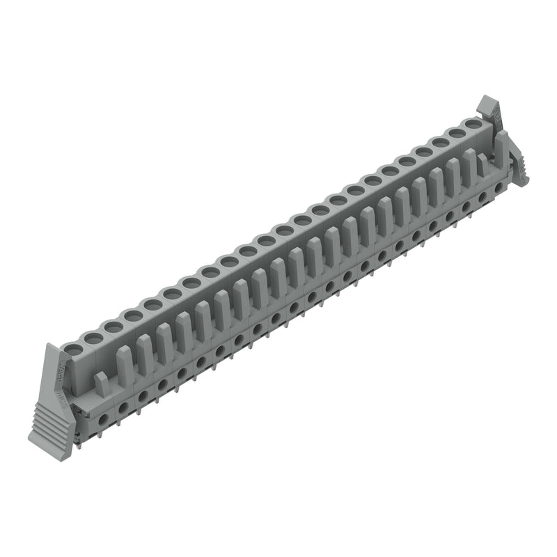 WAGO GmbH & Co. KG - Leiterplattensteckverbinder THT-Federleiste gerade 232-153/039-000 Rastermaß 5mm,grau − 10 Stück