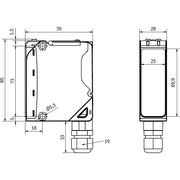 Ipf Electronic - Reflexions-Lichtschranke Sensor Optisch, reflex OR285906 85x70x28mm, Rotlicht