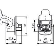 Telegärtner - Modularer Steckverbinder STX V5 Flanschset 100007421 RJ45 Coupler Cat.6 M
