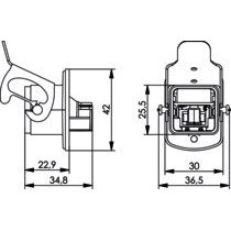 Telegärtner - Modularer Steckverbinder STX V5 Flanschset 100007421 RJ45 Coupler Cat.6 M