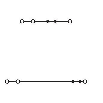 WAGO - Durchgangs-Reihenklemme Doppelstockklemme 870-532 0,08-2,5/4qmm gr N/L − 50 Stück
