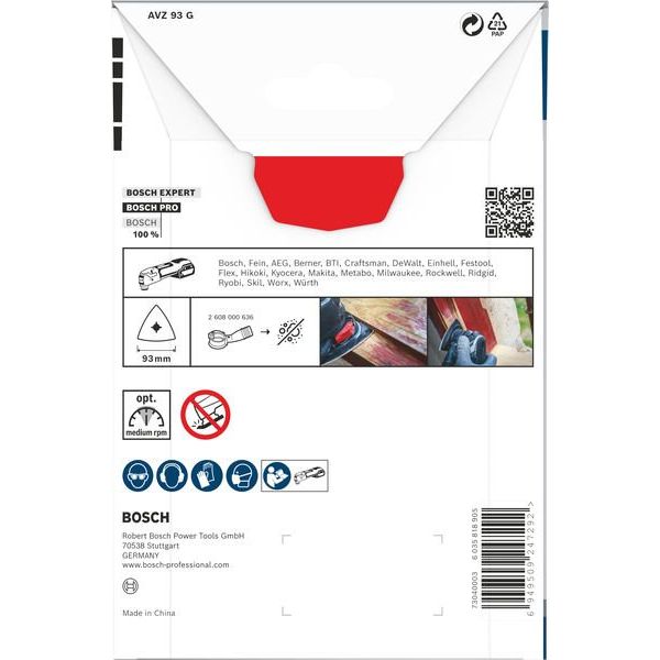 Bosch - Blatt für Oszillierer PRO AVZ 93 G Zubehör für 2608669125 Multifunktionswerkze