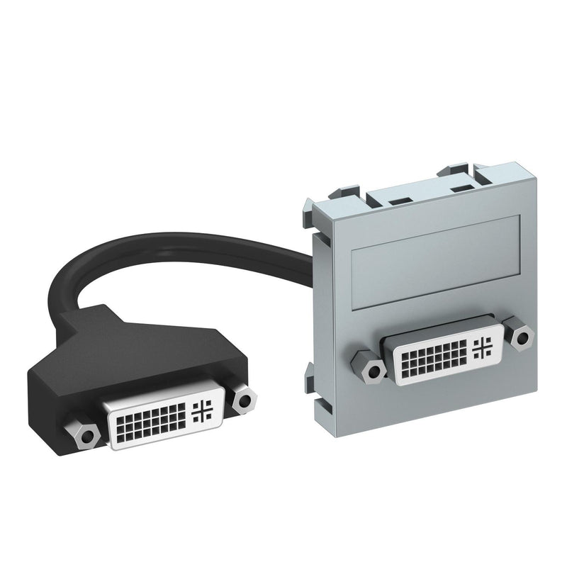 OBO Bettermann - Einsatz/Abdeckung für Kommunikationstechnik Multimediaträger DVI MTG-DVI F AL1 45x45mm alu lackiert