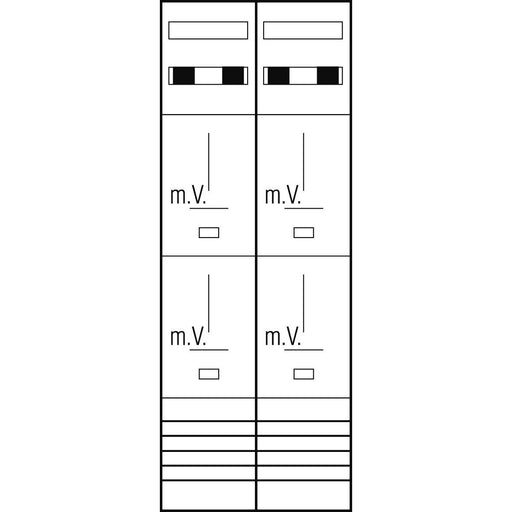 ABN - Zählerfeld Zählerplatz Z29240 3Pkt 4Z
