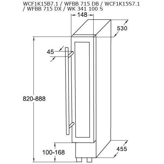Amica - Weinkühlschrank Wein-Klimagerät WK 341 100-2 S X-Type,unterbaufähig