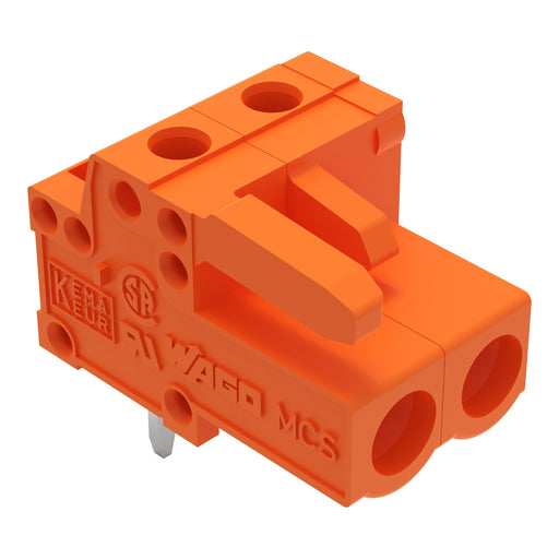WAGO - Leiterplattensteckverbinder THT-Federleiste abgewink. 232-262 Maß 5,08mm,orange − 100 Stück