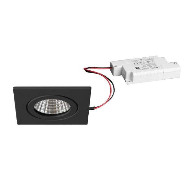 Brumberg Leuchten - Downlight/Strahler/Flutlicht LED-Einbaudownlight 230 V 39376083 3000K, quadr