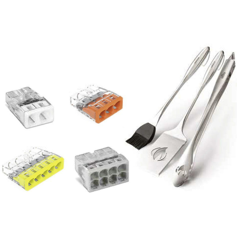 WAGO - Werkzeugset PROFI-SET mit NAPOLEON 887-446 Grillbesteck-Set100