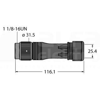 Turck - Rundsteckverbinder, feldkonfektionierbar (Industriesteckverbinder) Rundsteckverbinder BS7191-0/21