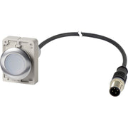 Eaton - Drucktaster, Komplettgerät Leuchtdrucktaste flach 1S C30C-FDL-W-K10-24-P5 4polig 24V 1m