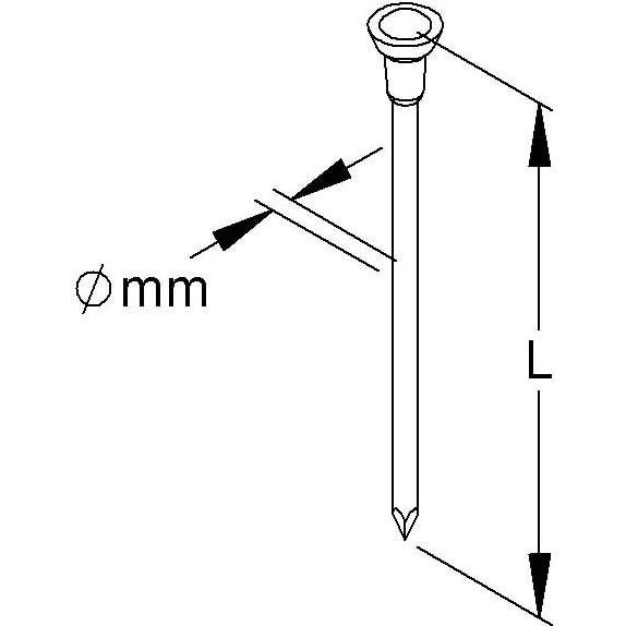 HKL - Nagel SIMPU-Stahlnagel 702V/30 − 1000 Stück