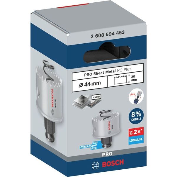 Bosch - Lochsäge PRO Sheet Metal PC Plus 2608594453 Lochsäge, 44 mm