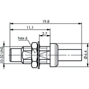 Telegärtner - Koax-Steckverbinder SMC-Kabeleinbaustecker 100024901 cr/cr,RG178B/U,196AU − 5 Stück