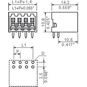 Weidmüller - Leiterplattensteckverbinder LP Verbinder B2L/S2L S2L-SMT3.5/10/90G SN − 96 Stück