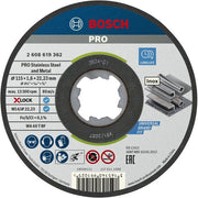 Bosch - Trenn-/Schleifscheibe PRO Stainless Steel and 2608619362 Metal X-Lock