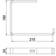 OBO Bettermann - Wand- und Deckenbügel für Kabeltragsystem Abhängebügel Flachstahl AHB 200 FTK SW B200mm Stahl PES135